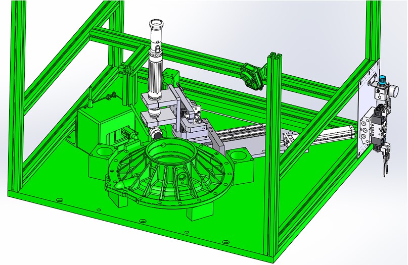 Bolt torquing fixture assembly view 2