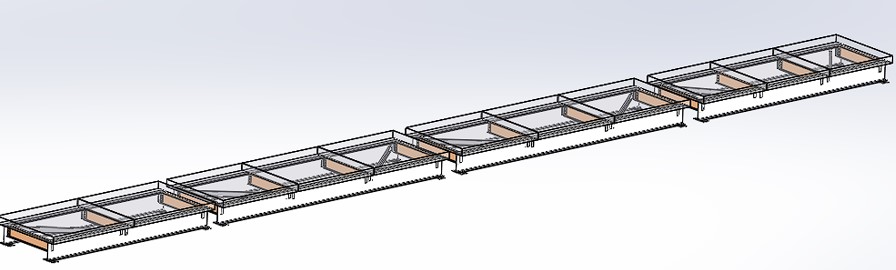 Structural deck frame assembly — hydroelectric dam walkway replacement