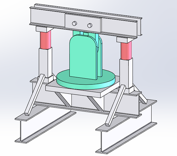 100,000 lb lifting lug load-test fixture assembly